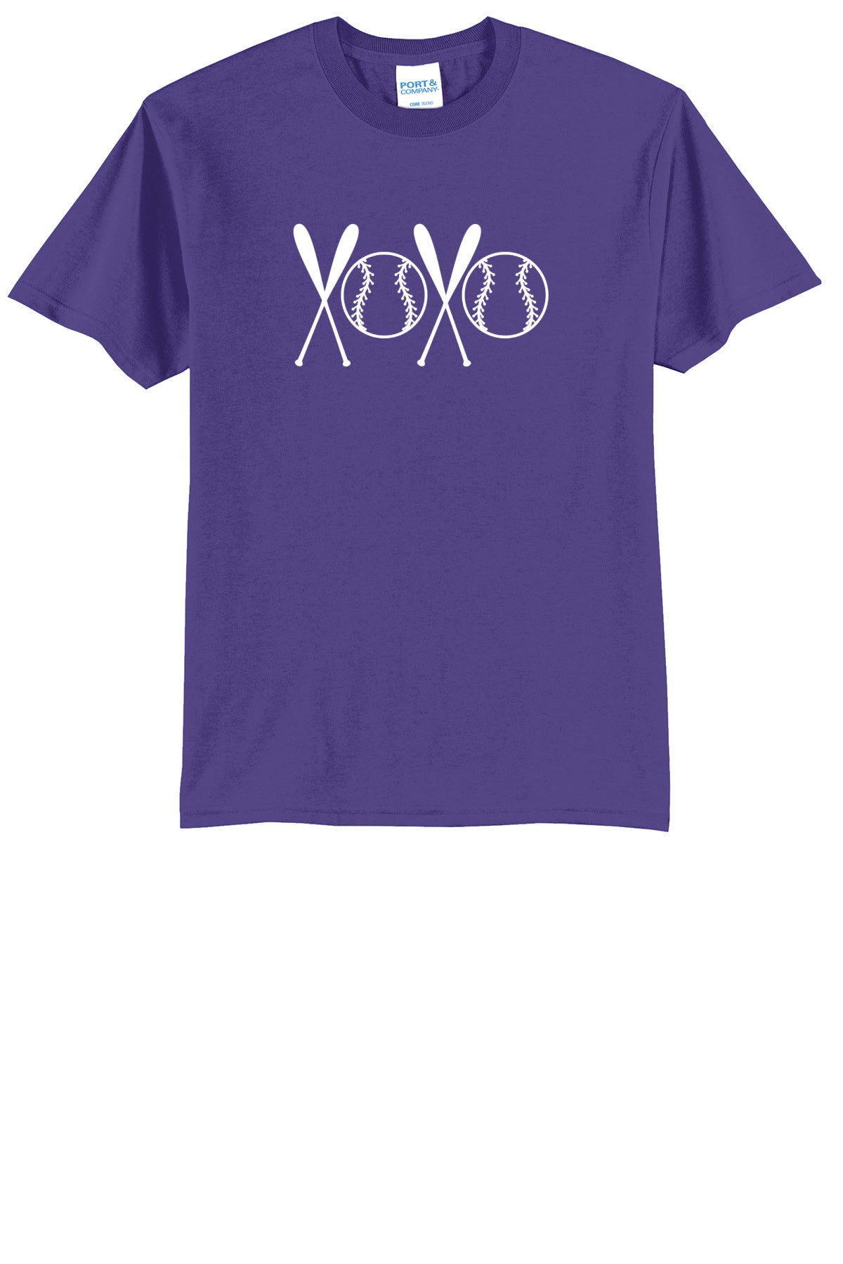 Baseball XOXO Adult T-Shirt