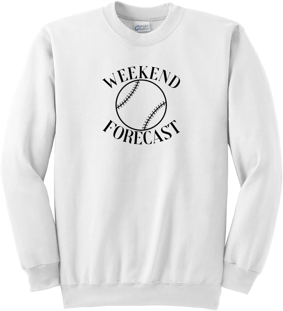 Weekend Forecast Baseball Adult Crew Neck