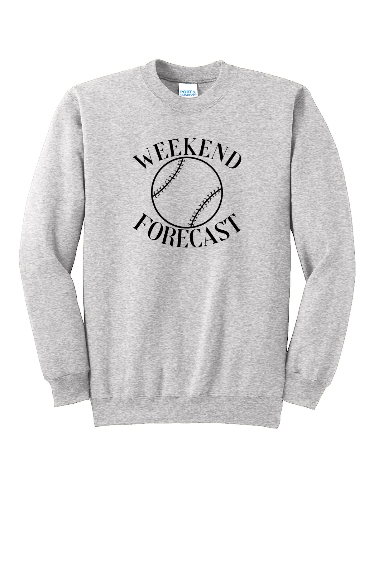 Weekend Forecast Baseball Adult Crew Neck