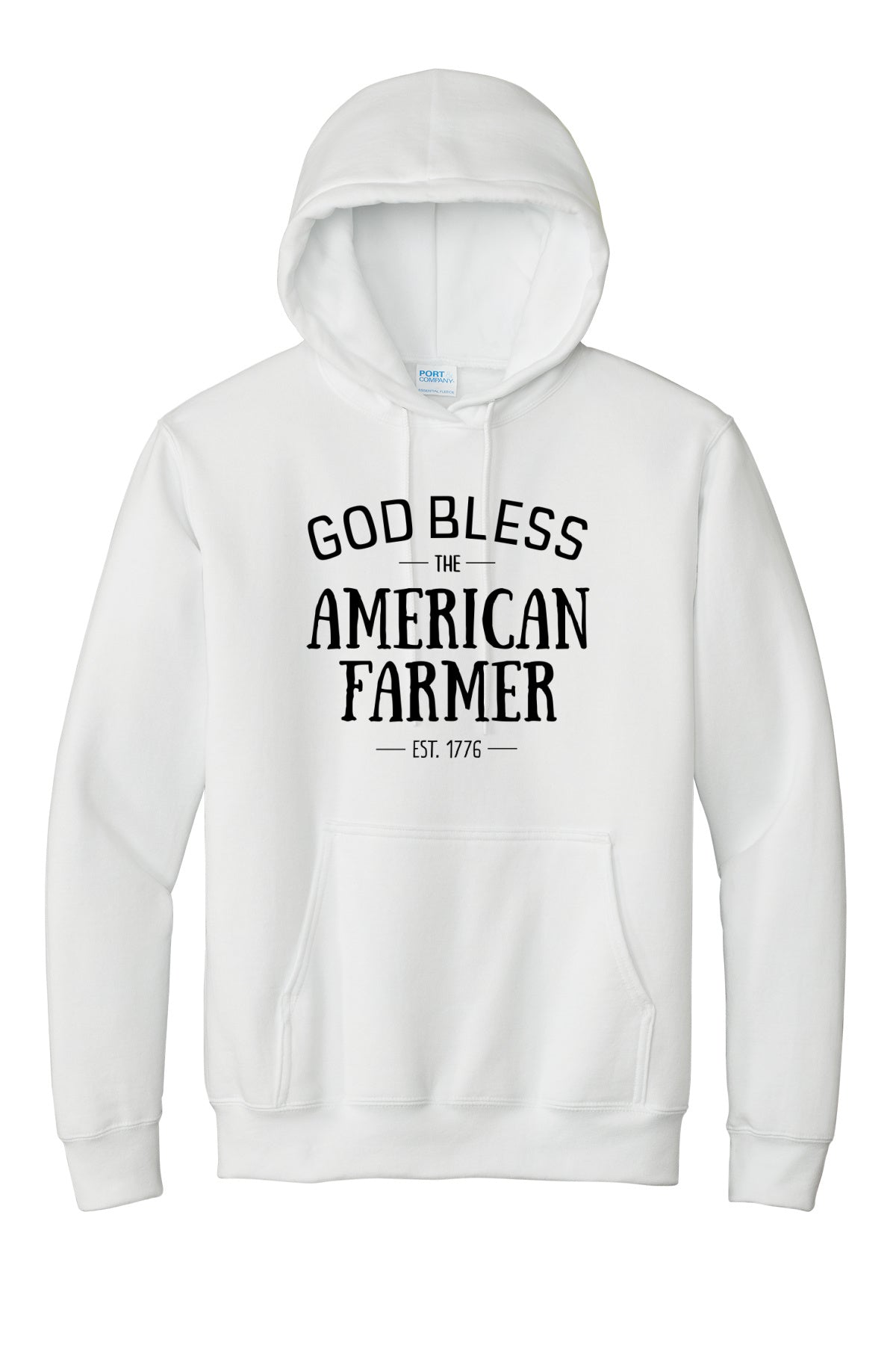 God Bless The American Farmer Adult Hoodie
