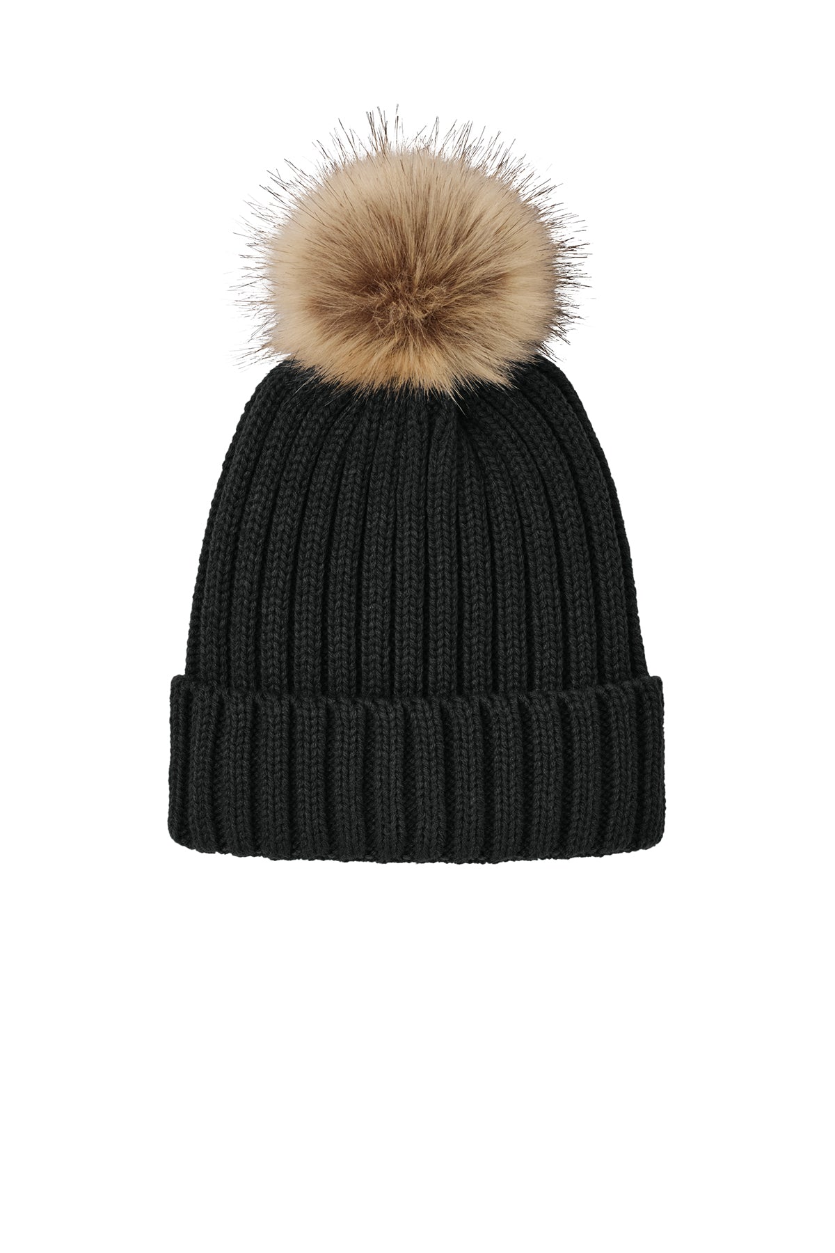 Olivia Faux Fur Pom Beanie