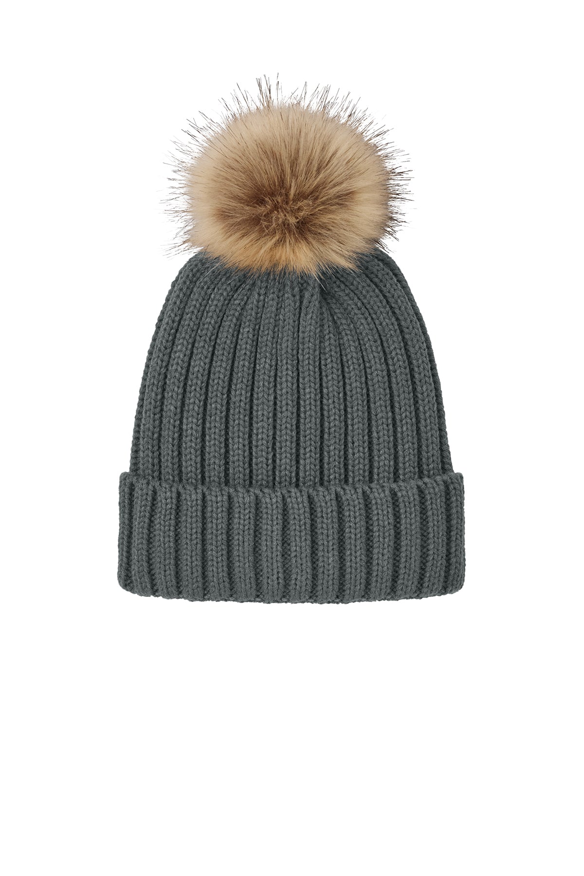 Olivia Faux Fur Pom Beanie