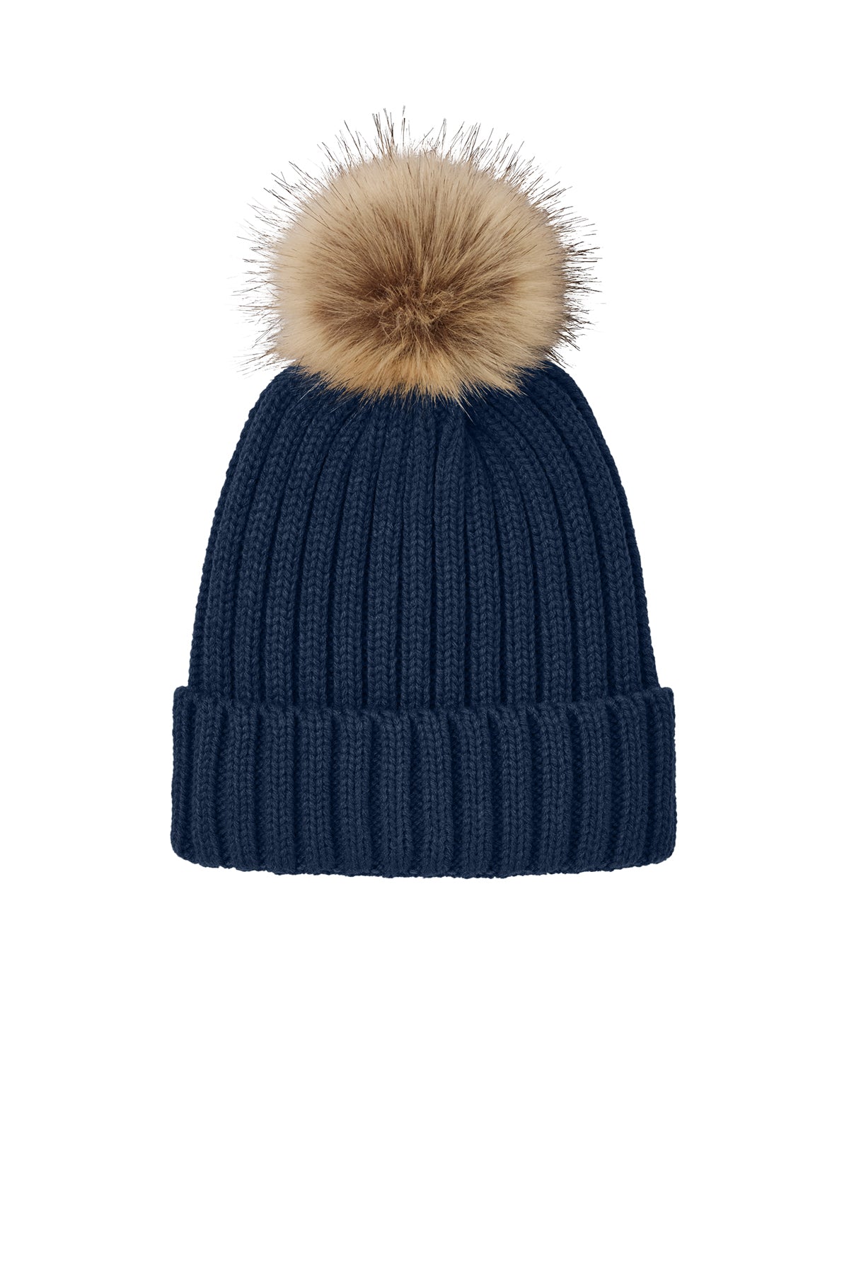 Olivia Faux Fur Pom Beanie