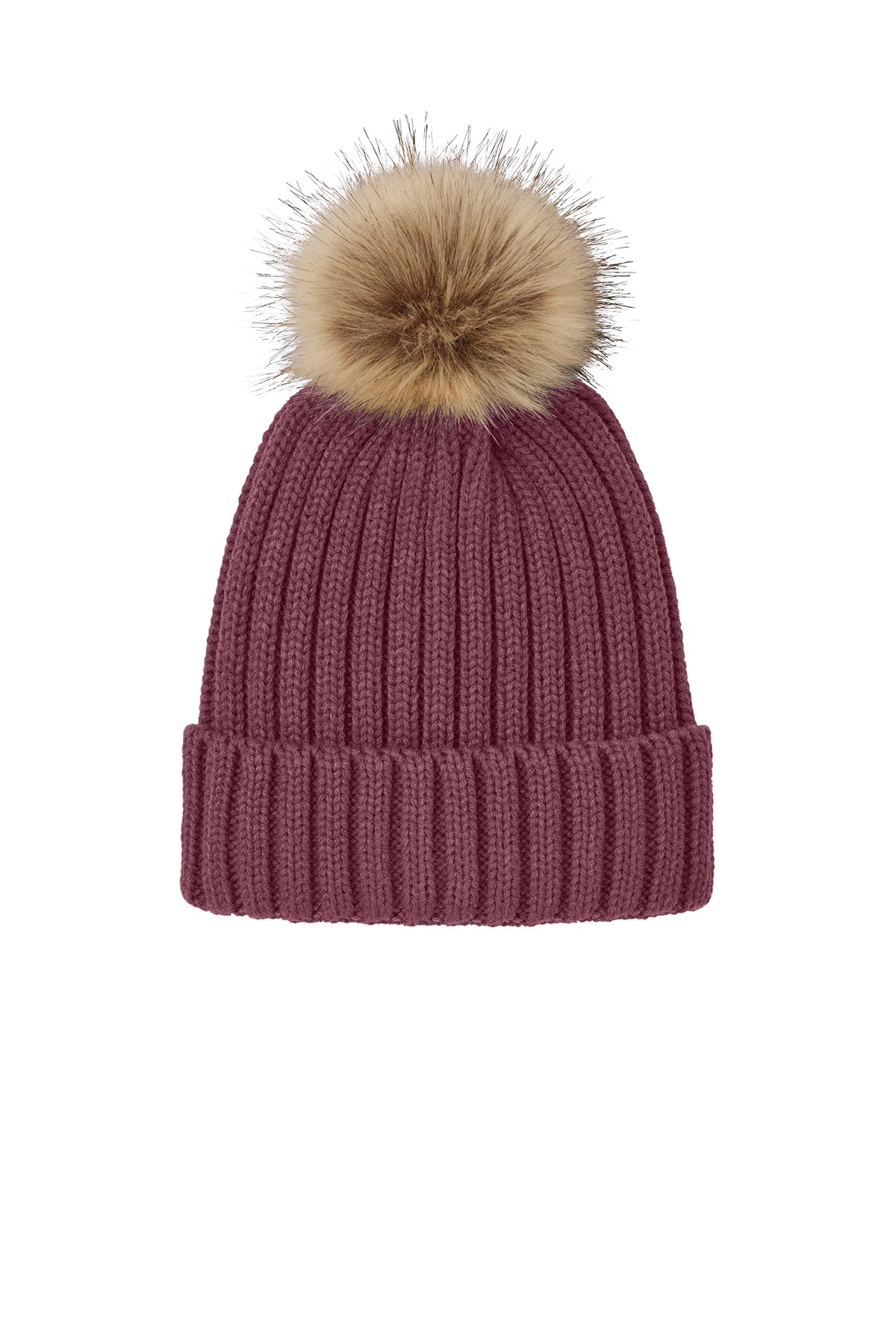 Olivia Faux Fur Pom Beanie